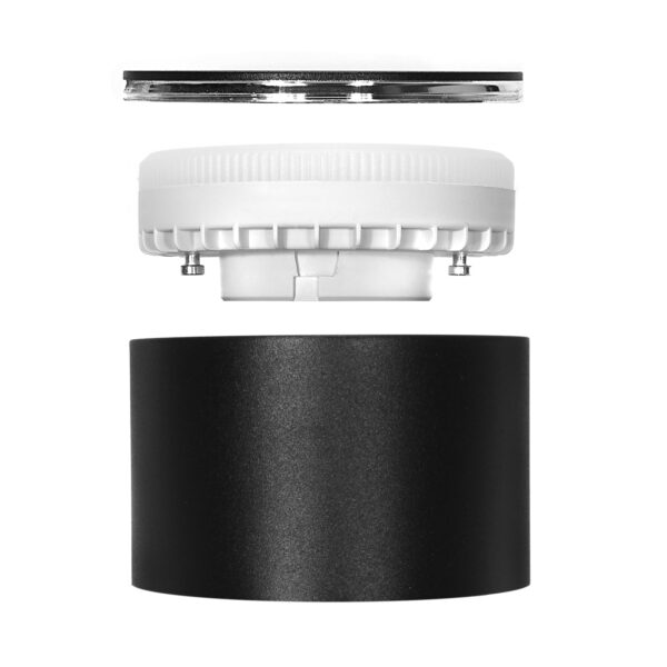 Halogenska LED stropna svetilka GX53, črna | 82 mm