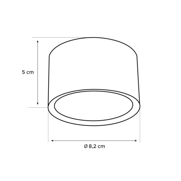 Halogenska LED stropna svetilka GX53, črna | 82 mm