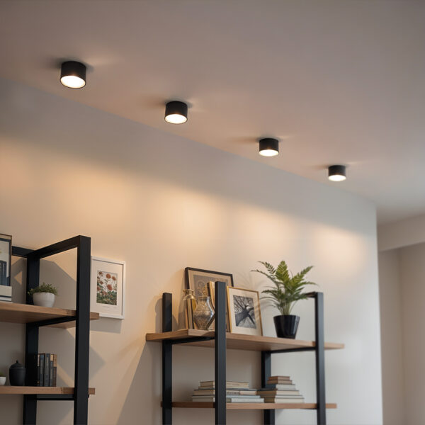 Halogenska LED stropna svetilka GX53, črna | 82 mm