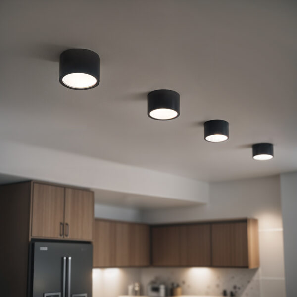 Halogenska LED stropna svetilka GX53, črna | 82 mm