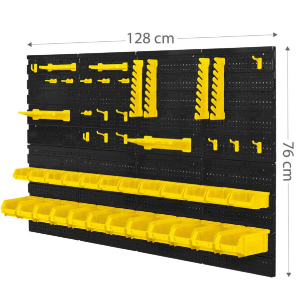 Stena za orodje za delavnico HM-580, 128x76cm, rumena | Humberg