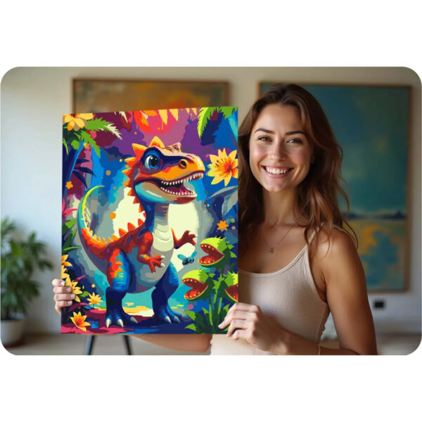 Slika po številkah, 40x50cm, dinozaver | Massido