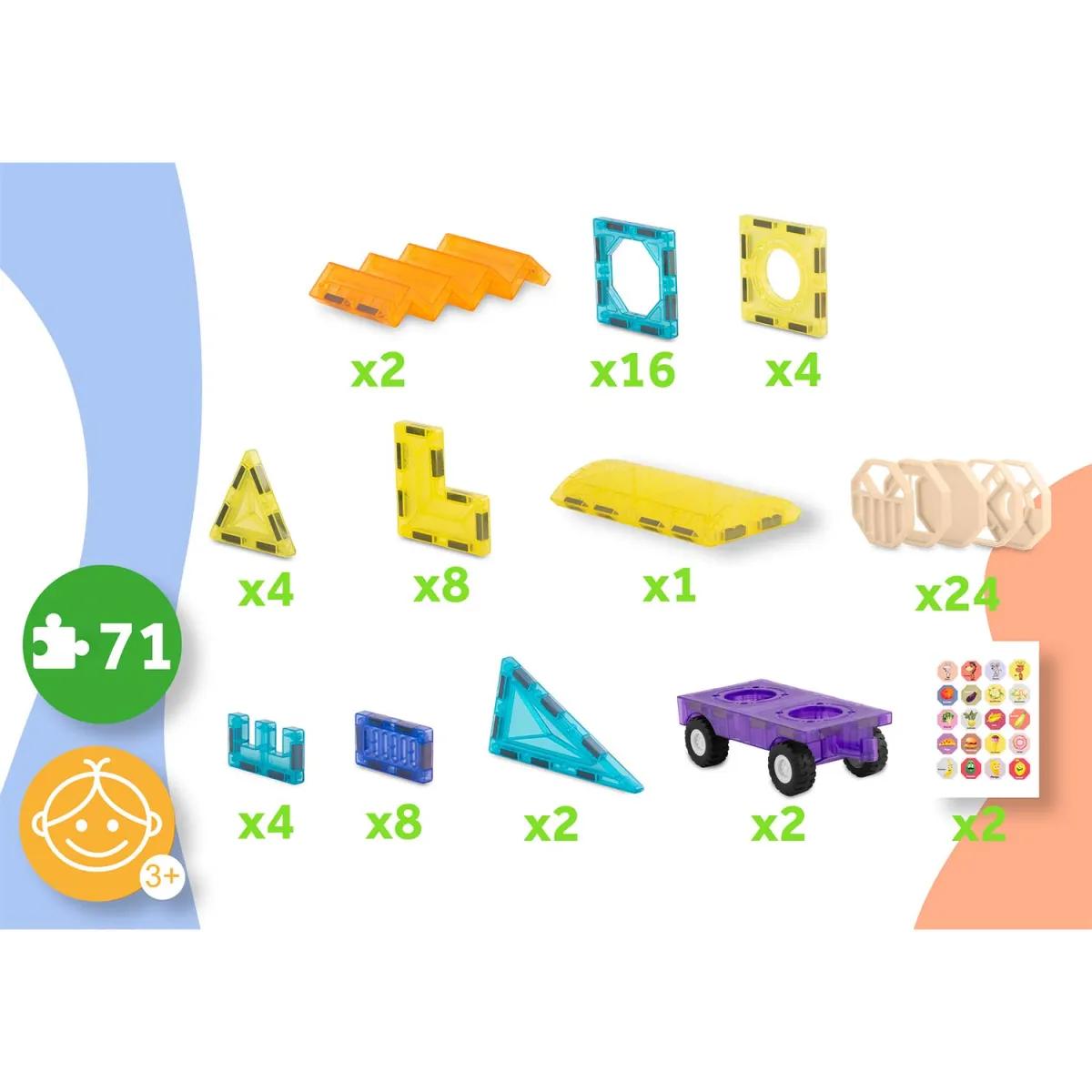 Magnetni gradbeni komplet RK-782, 71 kosov | Ricokids