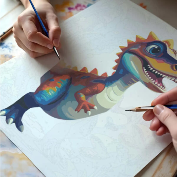 Slika po številkah, 40x50cm, dinozaver | Massido