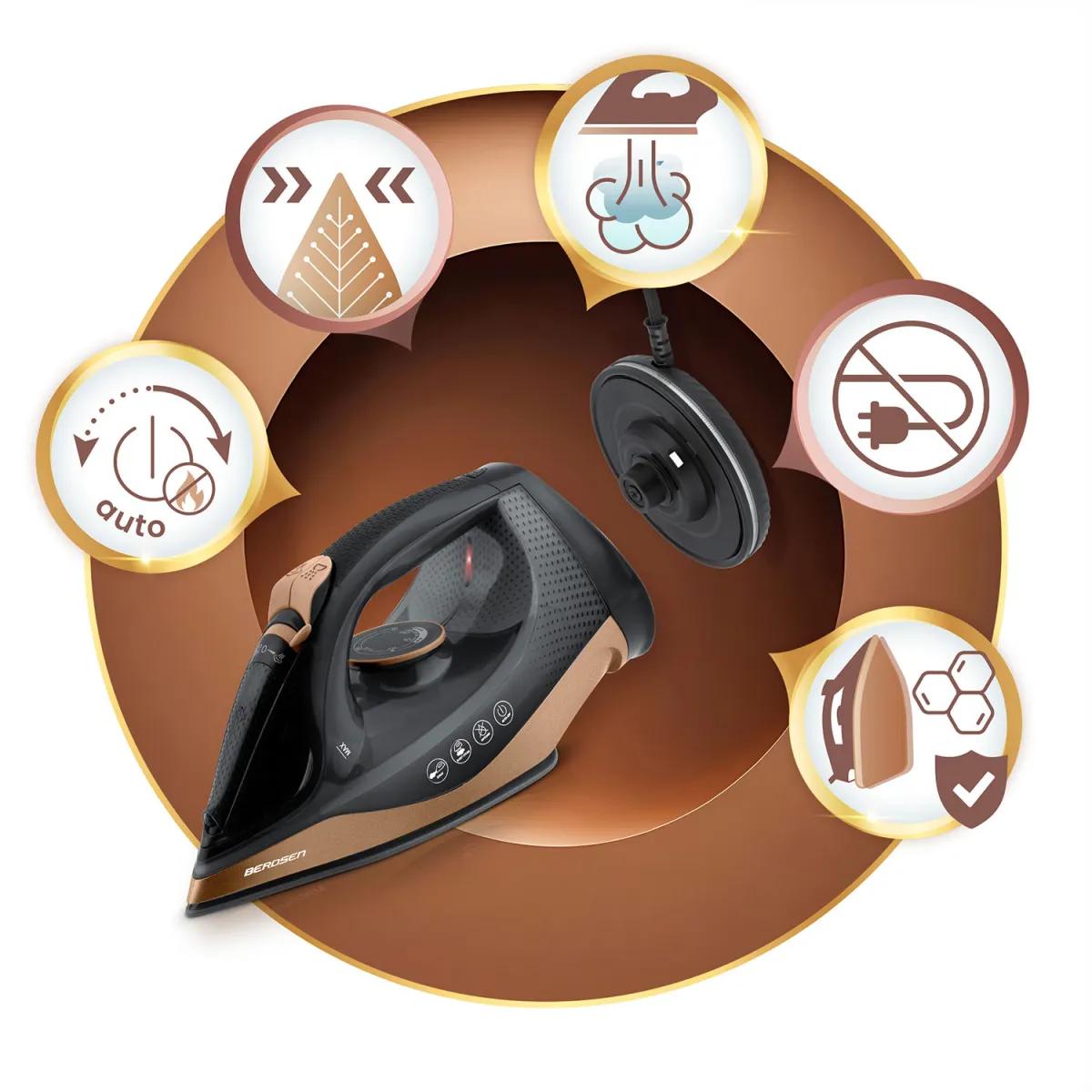 Brezžični parni likalnik BD-333, 2600 W | Berdsen