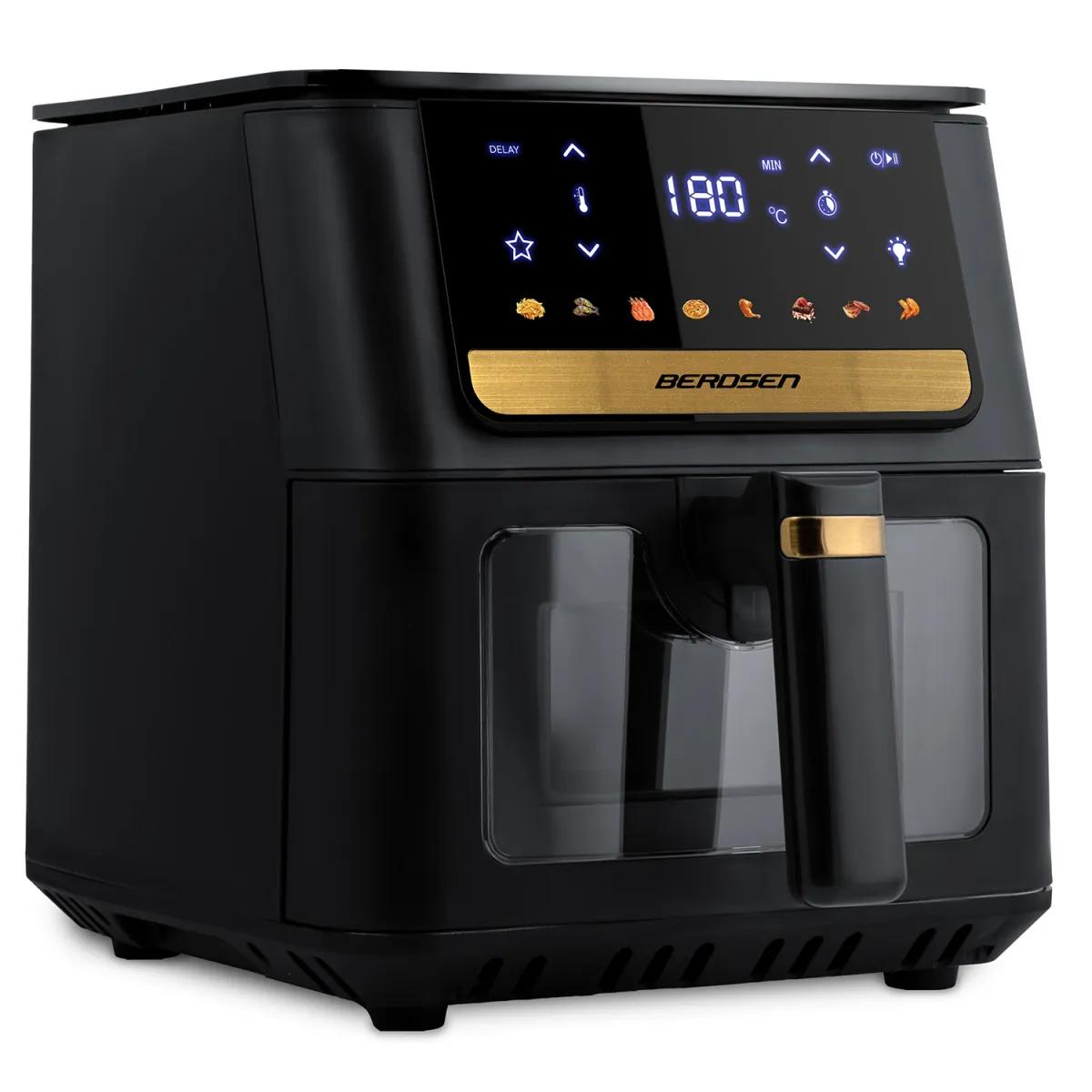 Cvrtnik brez maščobe BD-655, 1700 W, črn | Berdsen