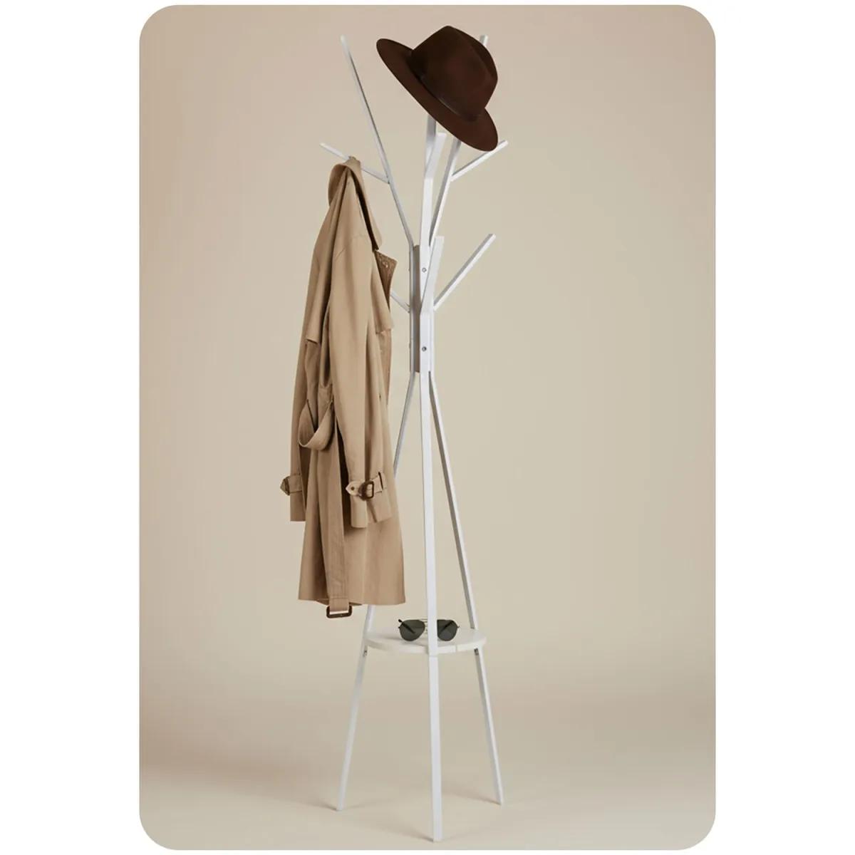 Stoječi obešalnik za oblačila MS-869, bel | Massido
