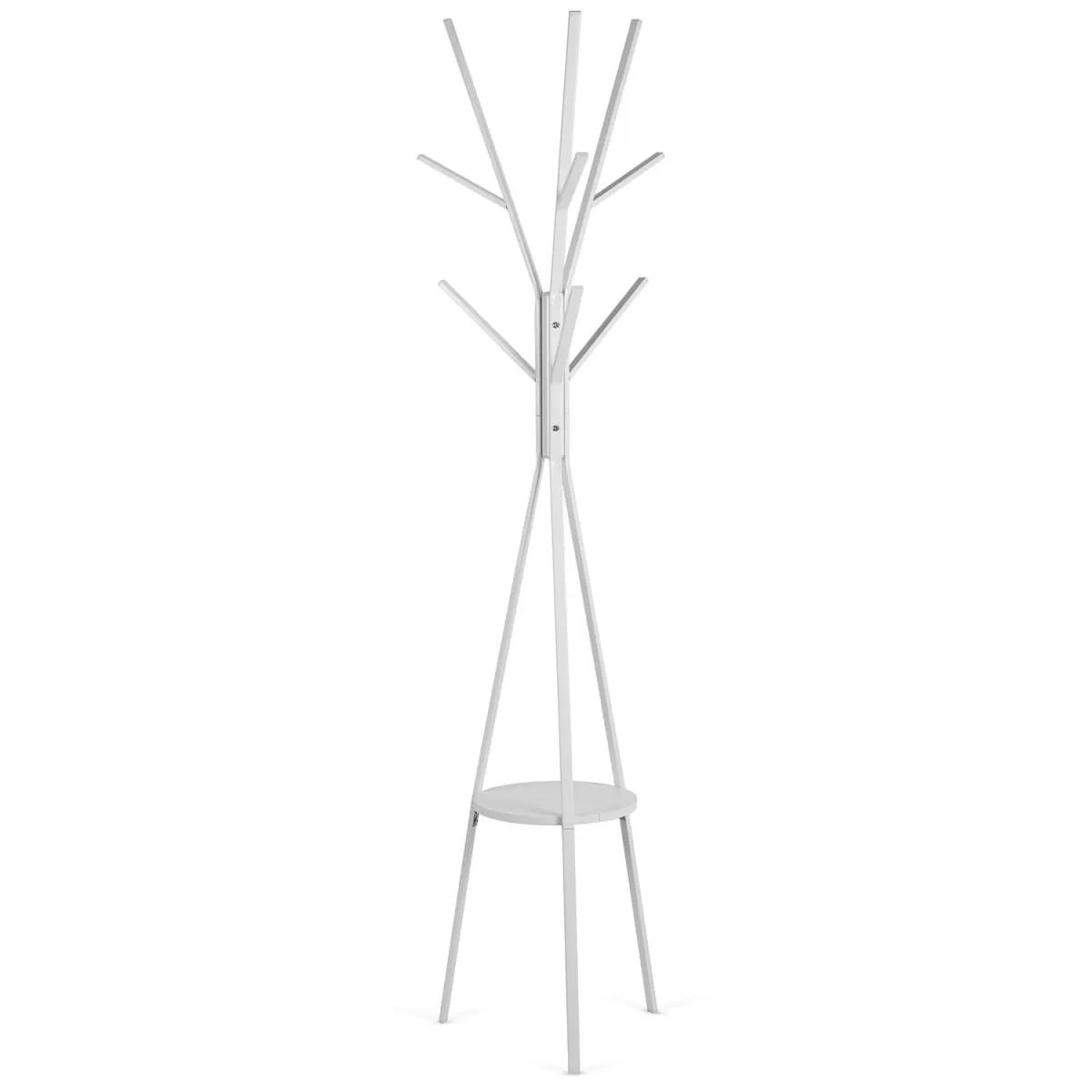 Stoječi obešalnik za oblačila MS-869, bel | Massido