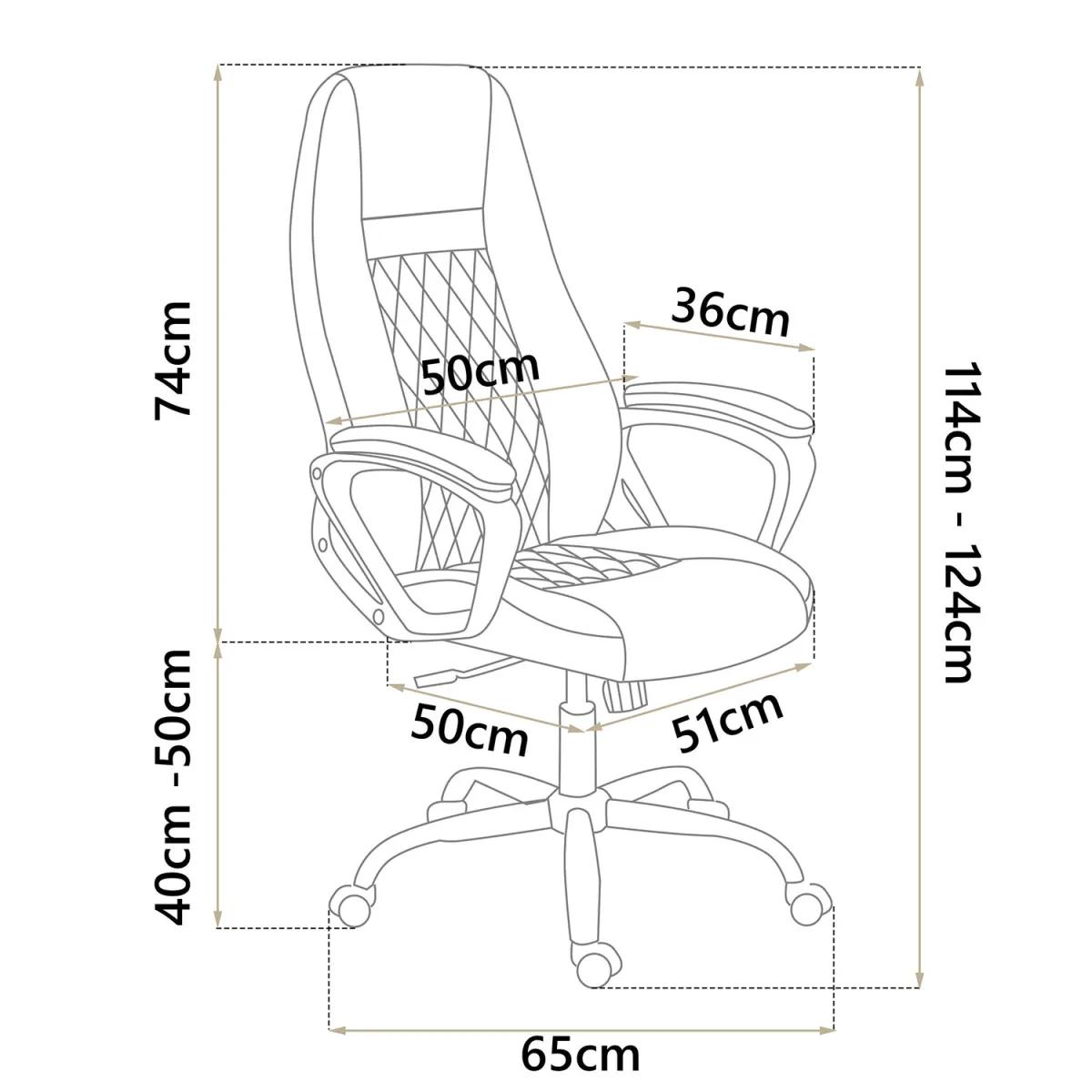Pisarniški stol iz eko usnja, črne barve | Sofotel - Image 5