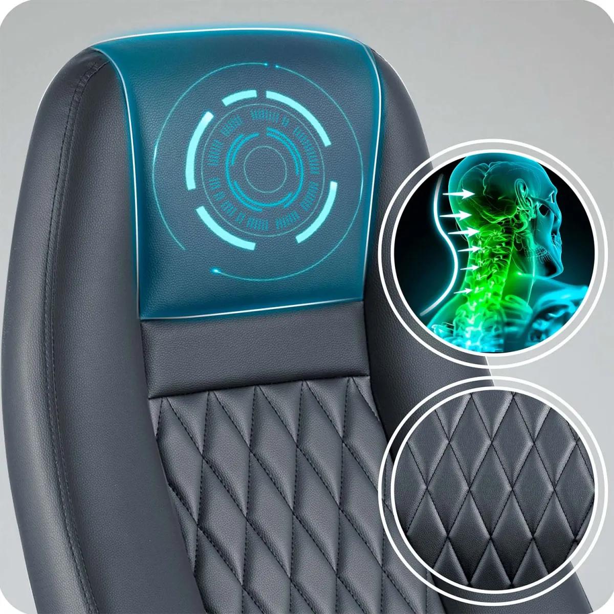 Pisarniški stol iz eko usnja, črne barve | Sofotel - Image 8