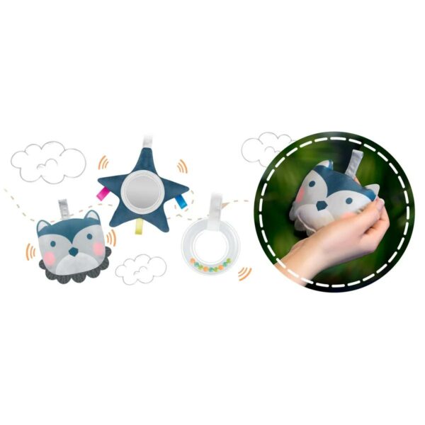 Otroški zibajoči se vibrirajoči ležalnik, siv | Ricokids