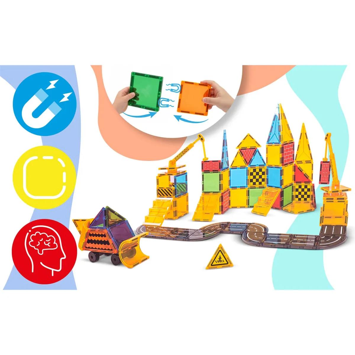 Magnetni gradbeni komplet RK-780, 90 kosov, konstrukcija | Ricokids