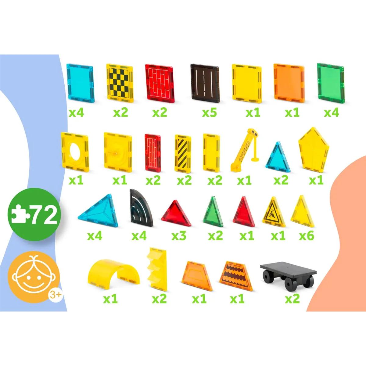 Magnetni izobraževalni gradbeni komplet RK-780, konstrukcija | Ricokids