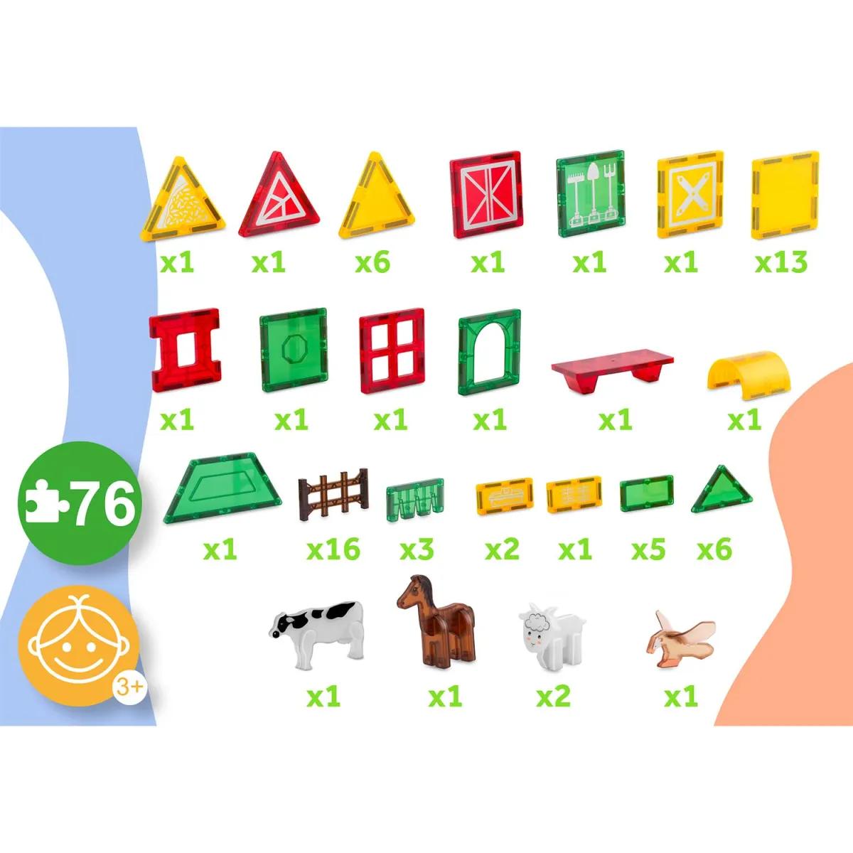 Magnetni izobraževalni gradbeni komplet RK-781, kmetija | Ricokids