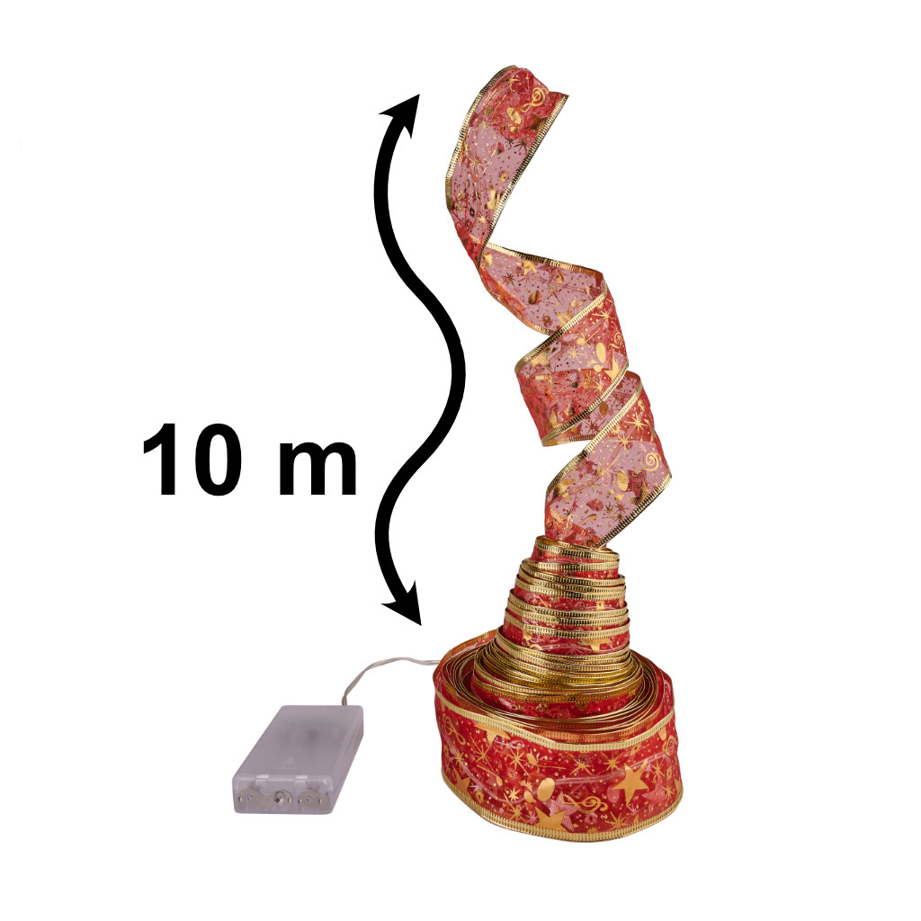 Božične lučke, trak, 10 m | 100 LED