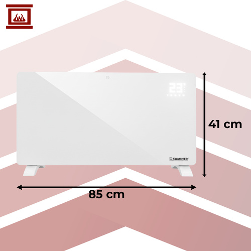 Električni grelec Zelva Kaminer, 2500W, bel | Kaminer