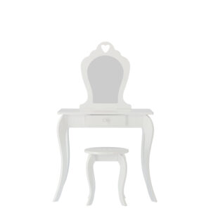 Otroška toaletna mizica z ogledalom | bela