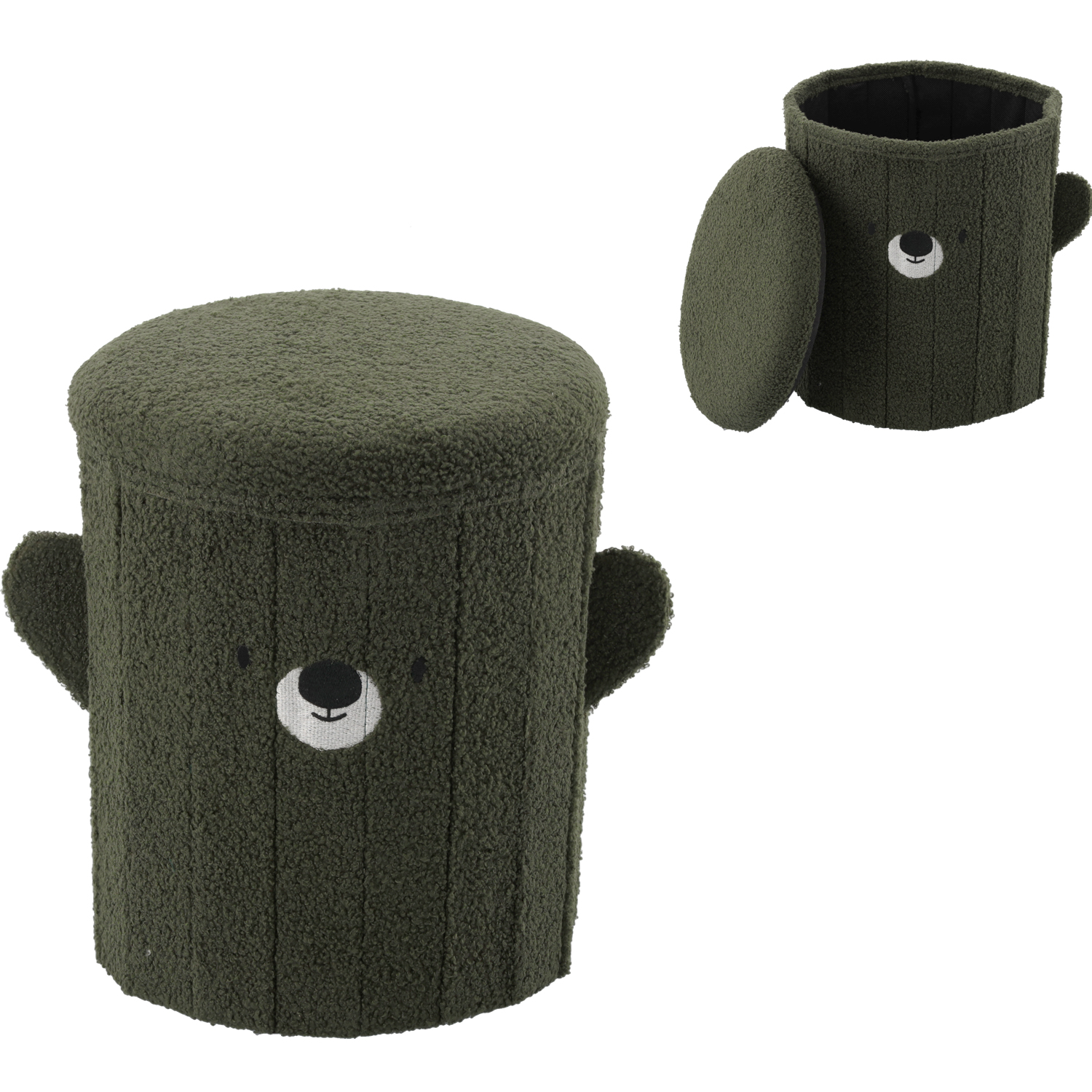 Otroški stolček s prostorom za shranjevanje, 28x28x34cm | zelen