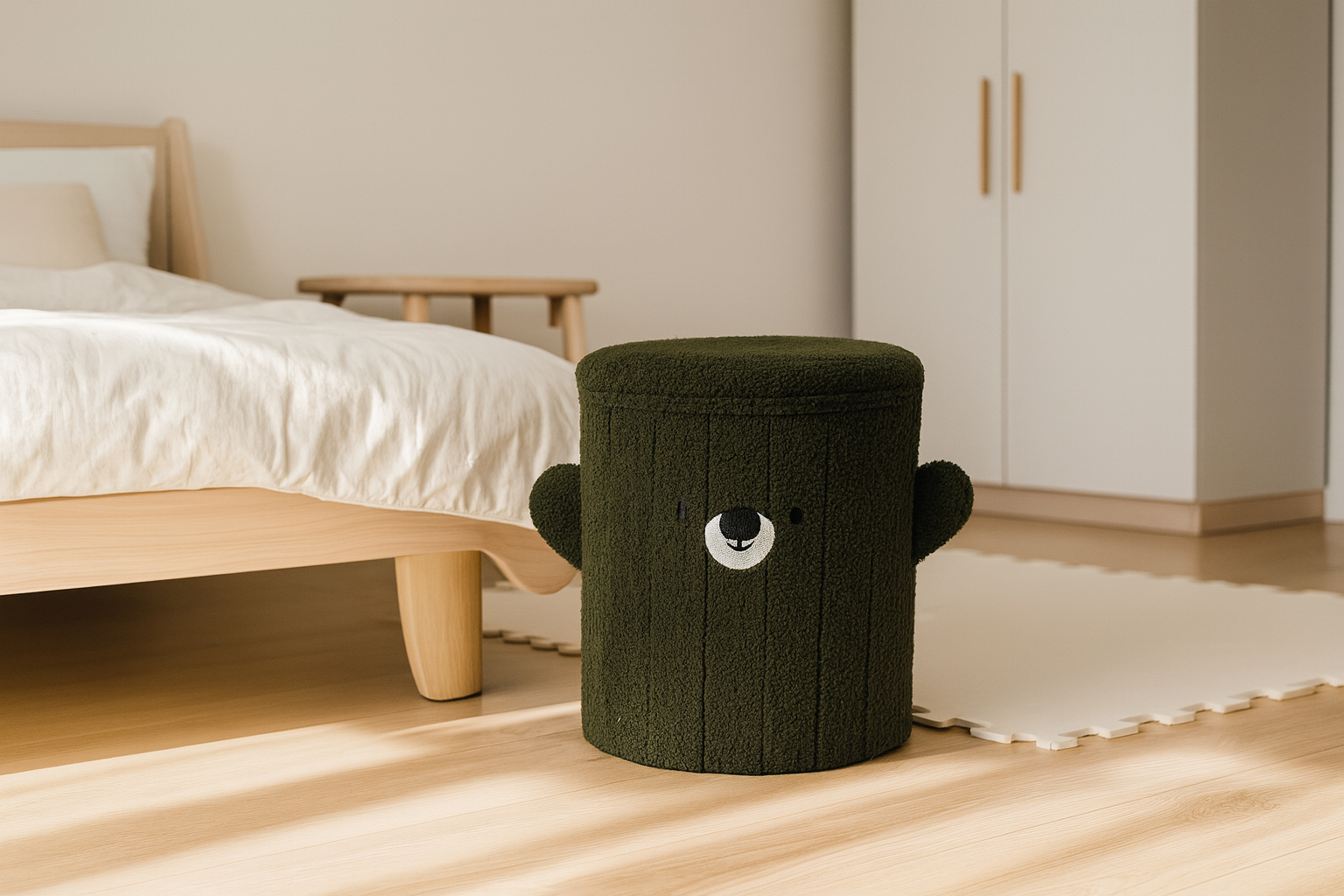 Otroški stolček s prostorom za shranjevanje, 28x28x34cm | zelen