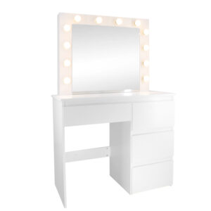 Toaletna mizica LED PRO HOLLYWOOD | bela