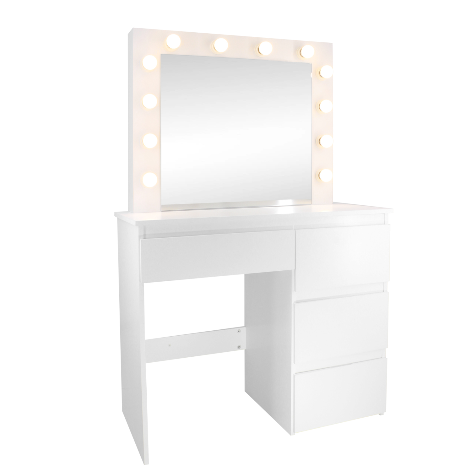 Toaletna mizica LED PRO HOLLYWOOD | bela