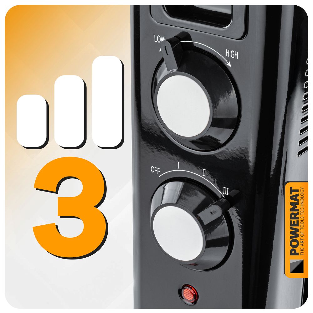 Oljni radiator, 2500 W | PM-GOL-3000D