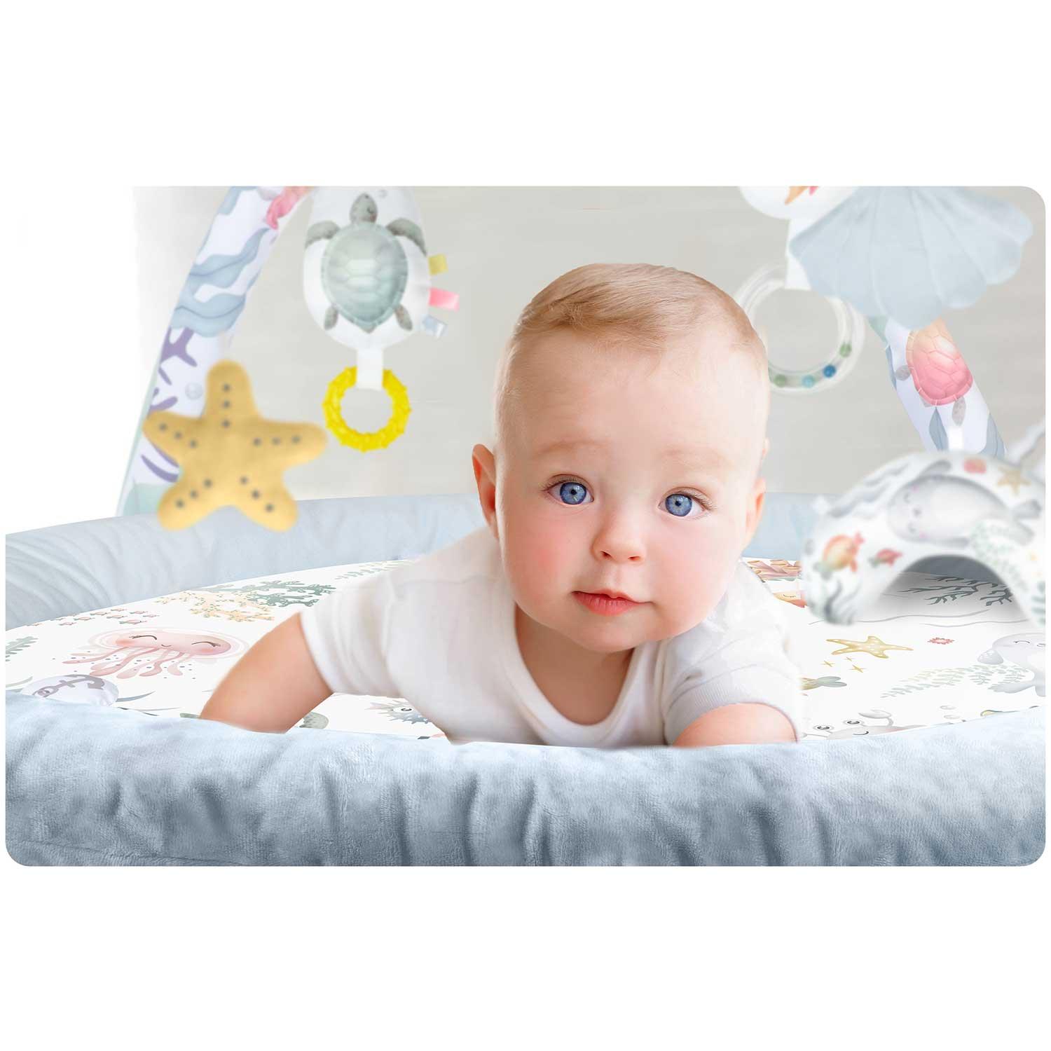 Interaktivna učna podloga, ocean, modra | Nukido