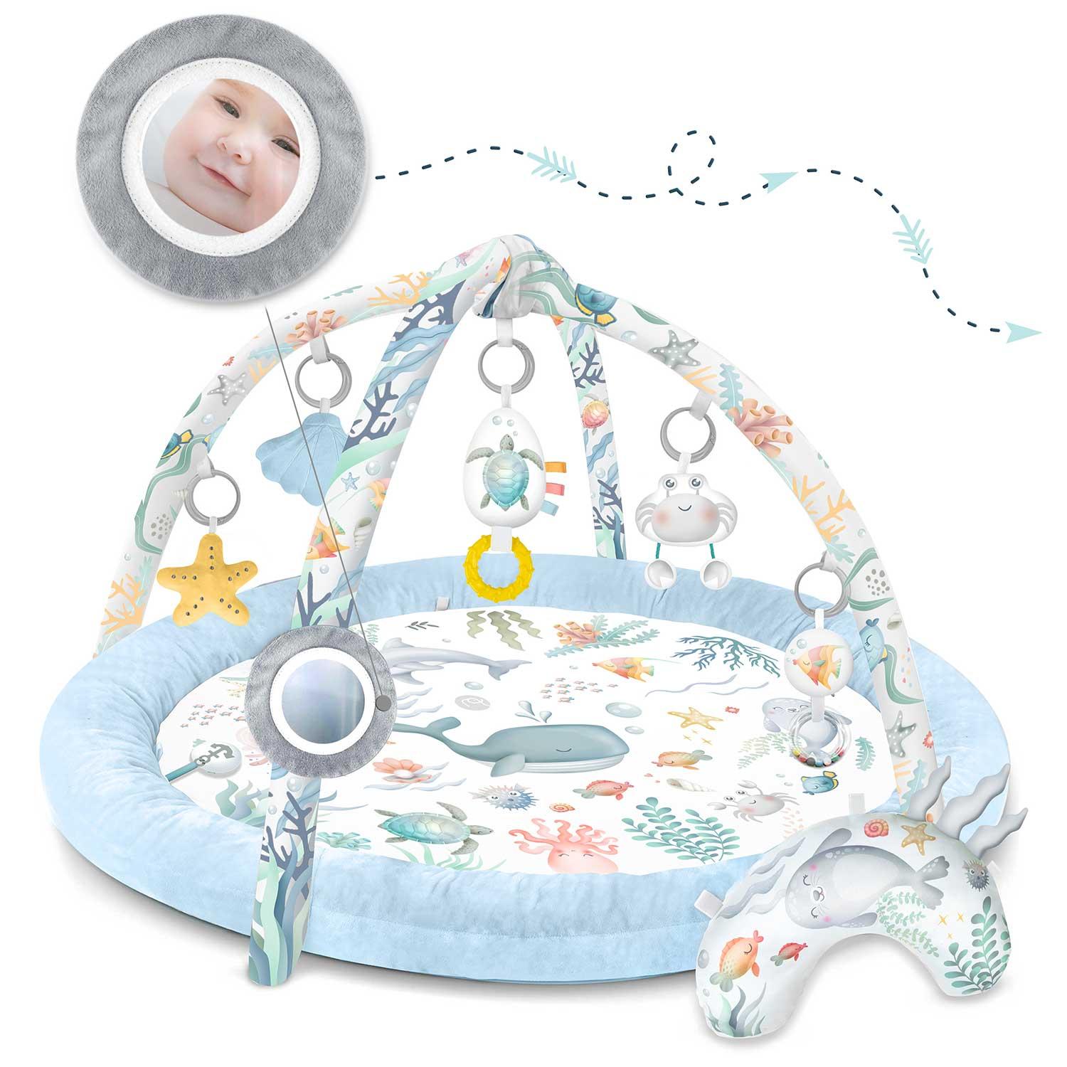 Interaktivna učna podloga, ocean, modra | Nukido