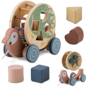 Otroška lesena igrača NK-854, papiga | Nukido