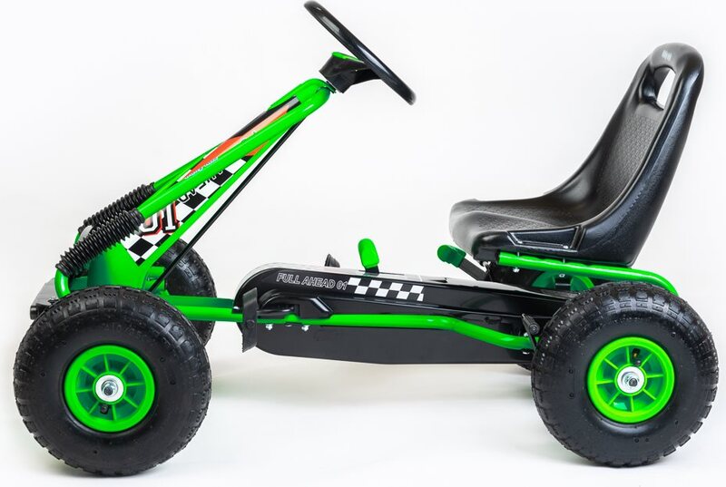 Otroški gokart z ročno zavoro, zelen, 30 kg | COSTWAY