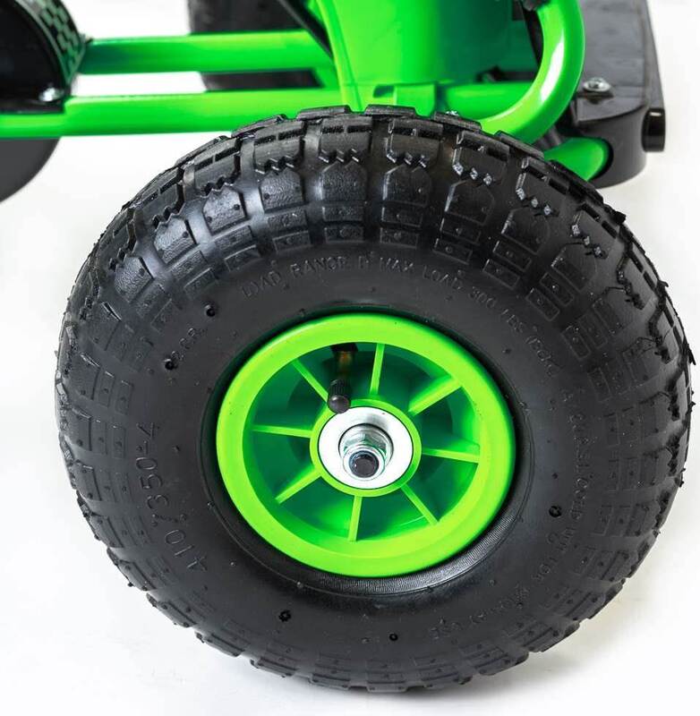 Otroški gokart z ročno zavoro, zelen, 30 kg | COSTWAY