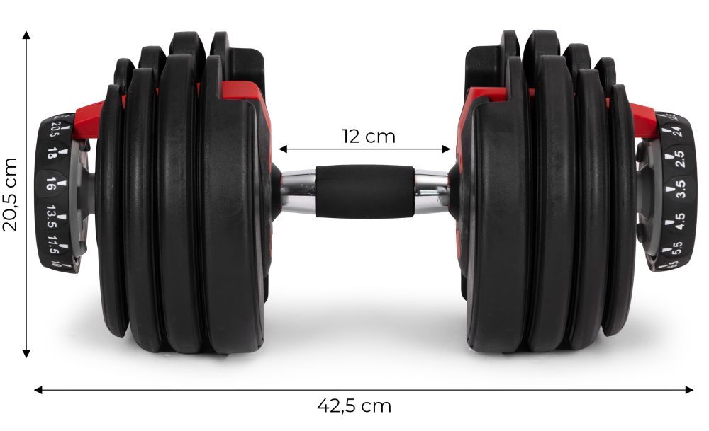 Nastavljive uteži s stojalom, 2,5–24 kg | ModernHome