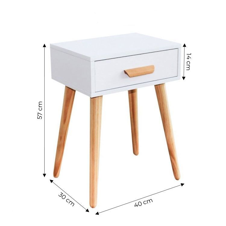 Komplet 2 nočnih omaric, bela | ModernHome