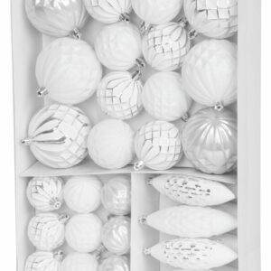 Božični okraski, 31 kosov, belo-srebrni | MagicHome