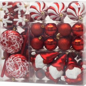 Božični okraski, 47 kosov, rdeče-beli | MagicHome