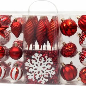 Božični okraski, 39 kosov, rdeče-beli | MagicHome