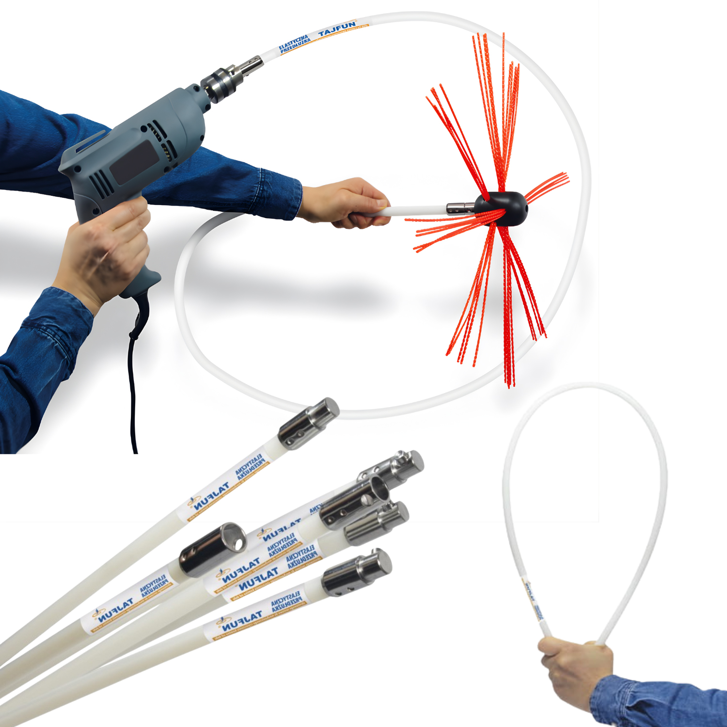 Komplet za čiščenje dimnikov, 6 m | TAJFUN