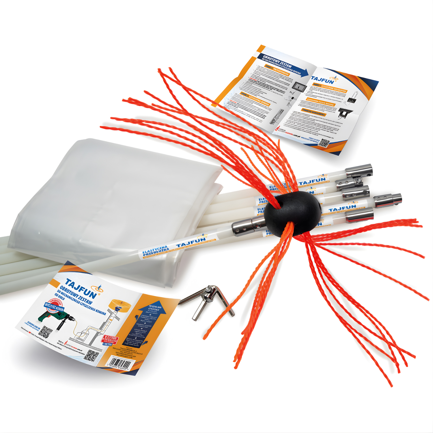 Komplet za čiščenje dimnikov, 6 m | TAJFUN