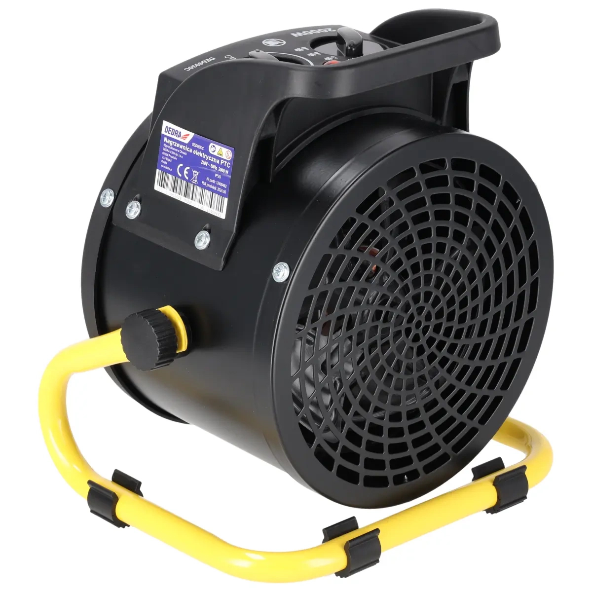 Električni grelec PTC, 2kW, okrogel | DEDRA