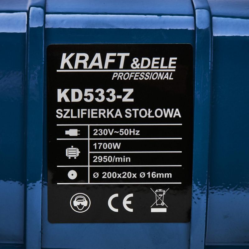 Namizni brusilnik z dvema diskoma, 1700 W, moder | KD533-Z