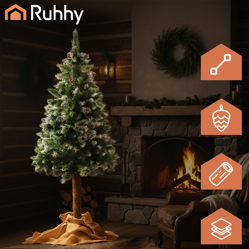Umetno božično drevo s storži, 180 cm | Ruhhy