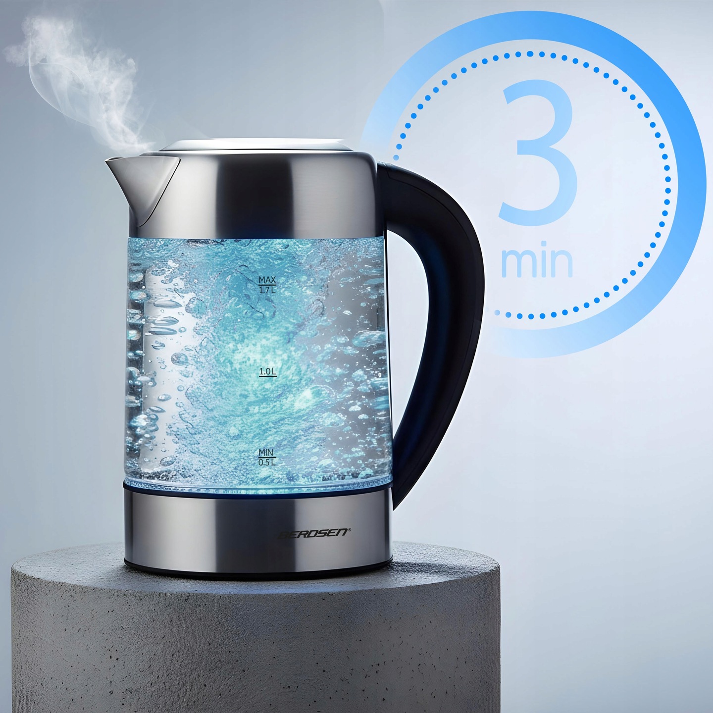 Instant grelnik vode BD-714, 1,7 l, 2200 W | Berdsen