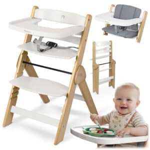 Otroški jedilni stol Timo 2-v-1, bel | Nukido