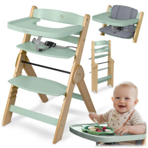 Otroški jedilni stol Timo 2-v-1, zelen | Nukido