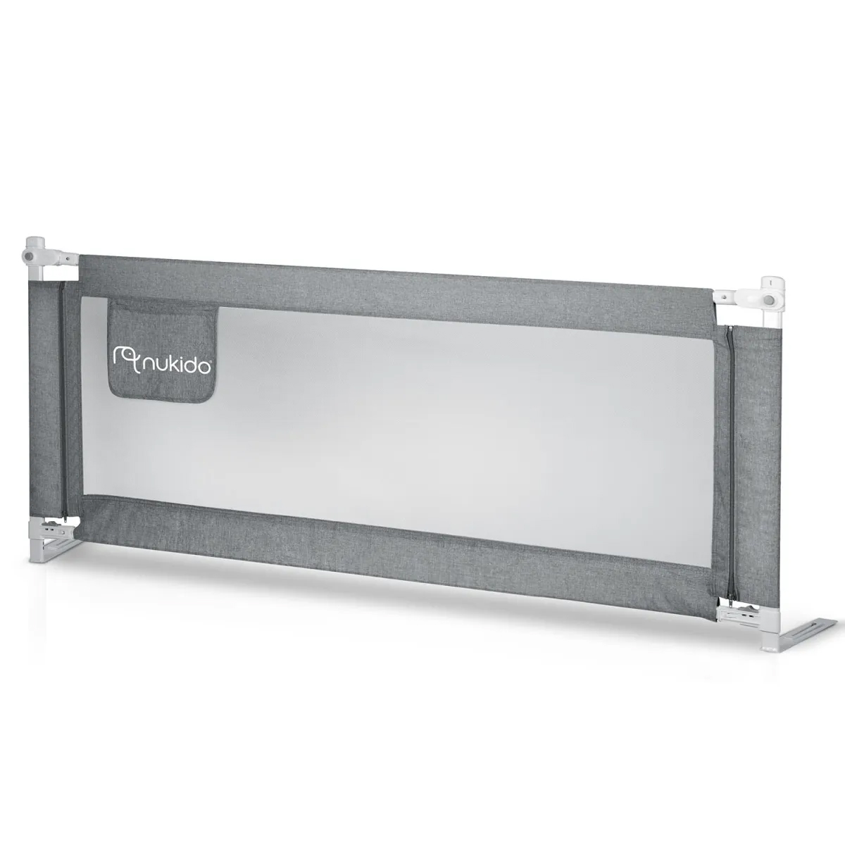Varnostna zaščita za posteljo NK-227, 160 cm, siva | Nukido