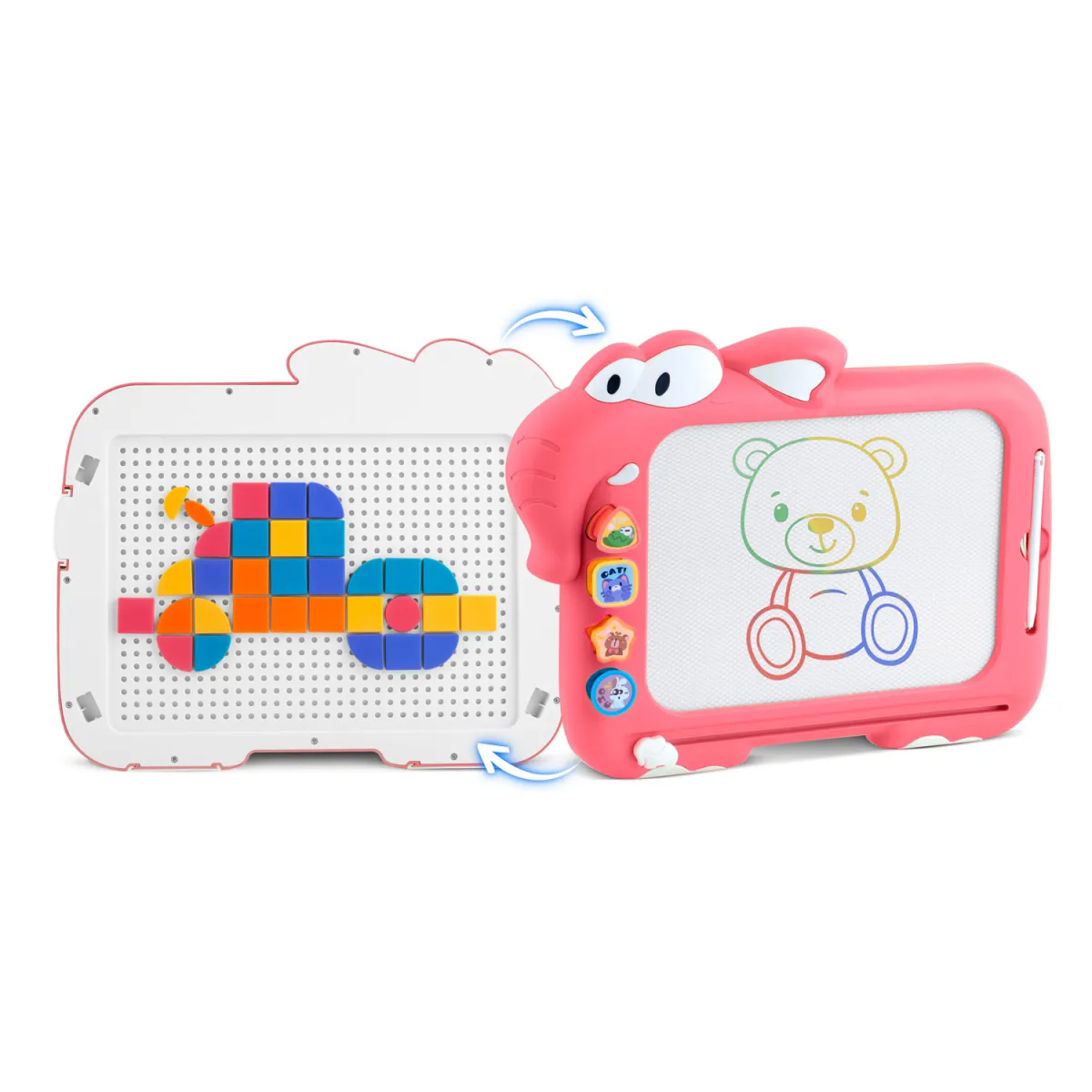 Otroška magnetna tabla 2v1 RK-823, roza | Ricokids