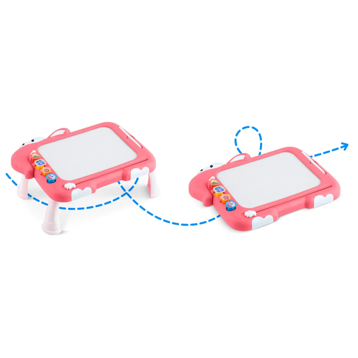 Otroška magnetna tabla 2v1 RK-823, roza | Ricokids