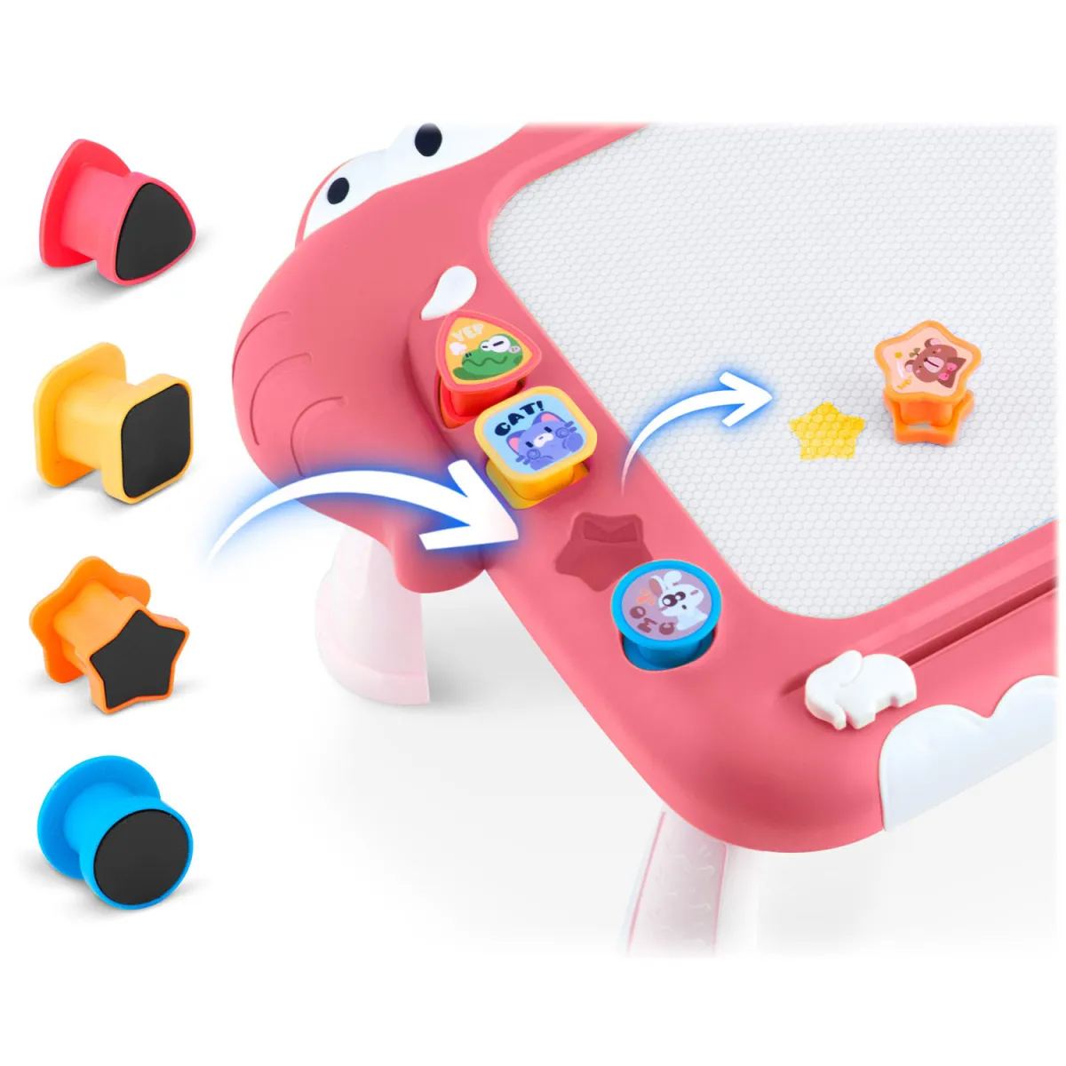 Otroška magnetna tabla 2v1 RK-823, roza | Ricokids