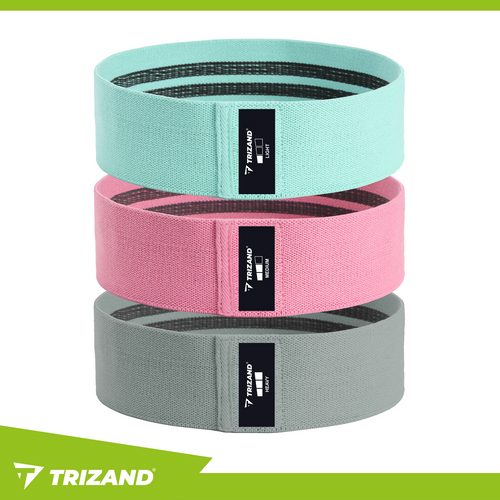 Komplet elastičnih trakov za vadbo, 3 kosi | Trizand