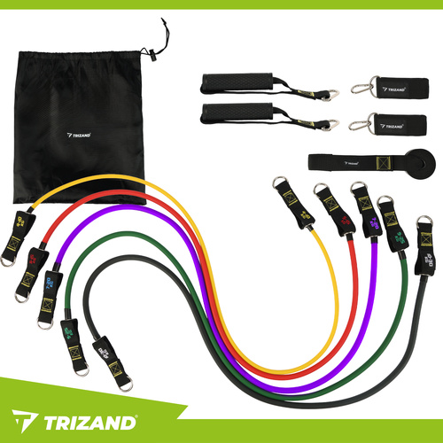 Komplet elastičnih trakov za vadbo, 5 kosov | Trizand